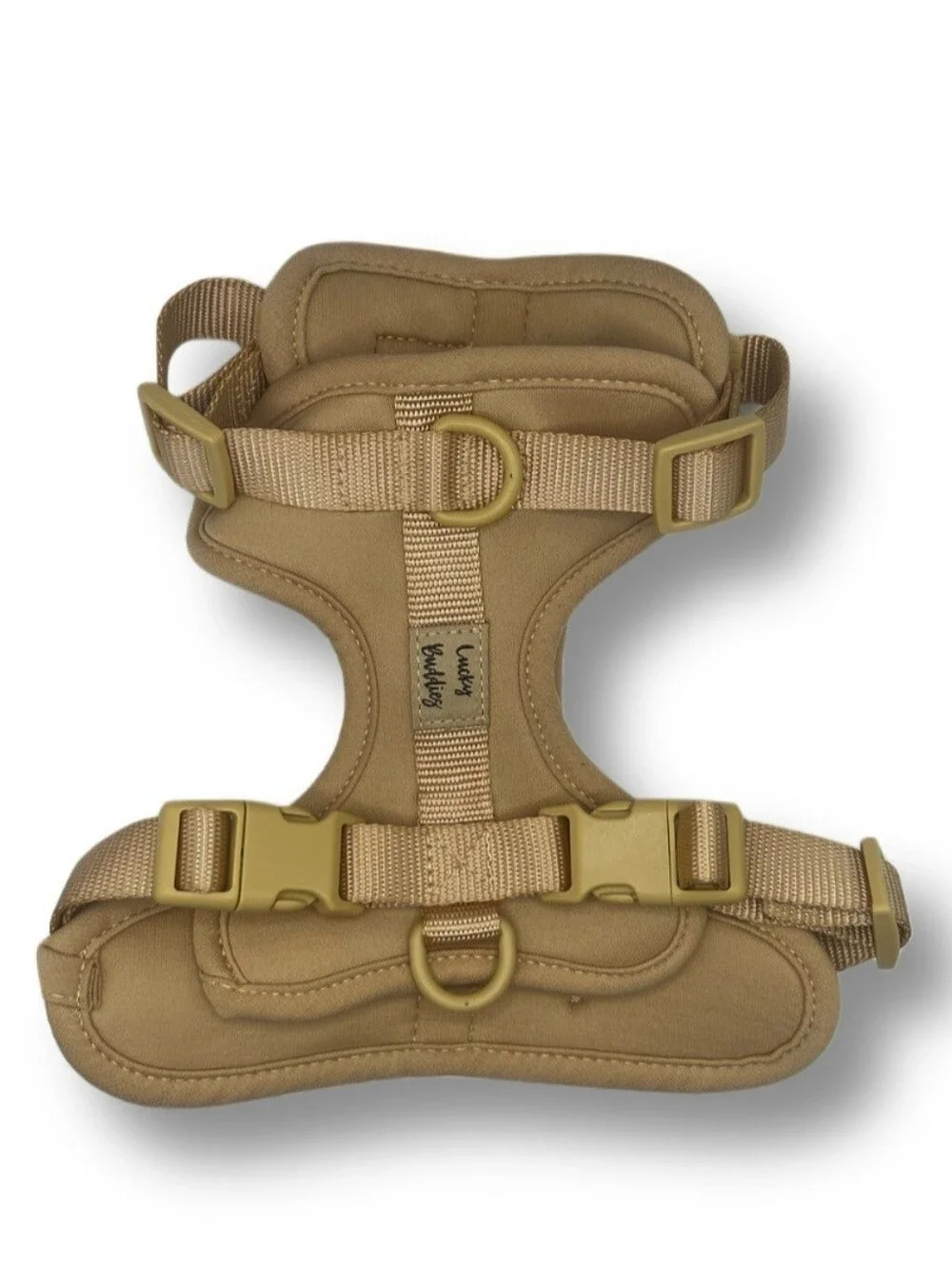 Dog Walking Kit (Harness, Collar, Leash, Poop Bag) - Size Small - Sand